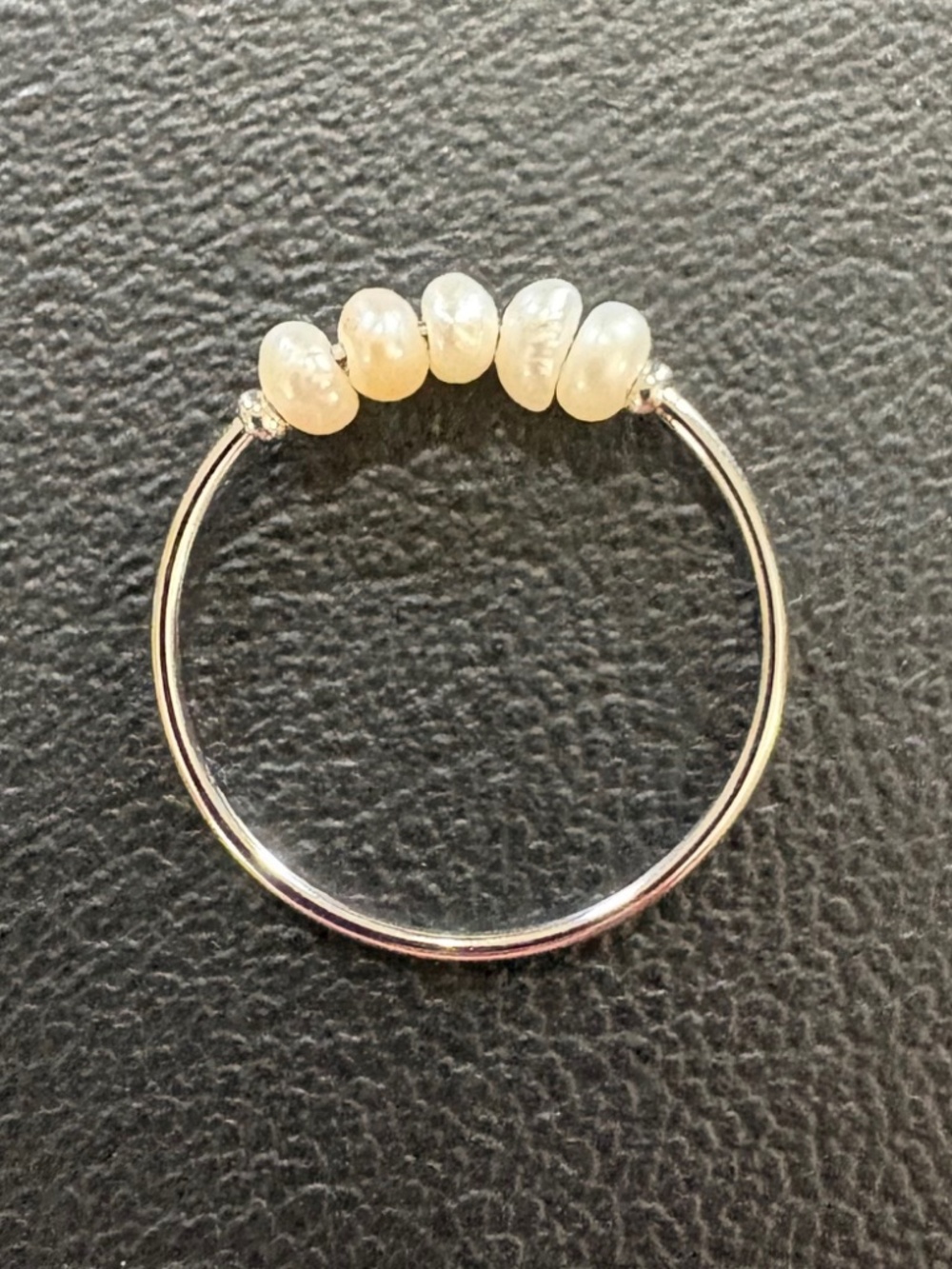 Silver and Pearls Ring- Atolea - Picture 3 of 3